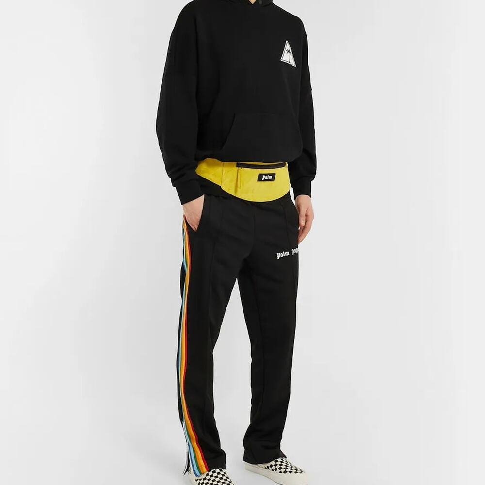 Palm Angels Logo-Patch Suede Fanny Pack Belt Bag NEW